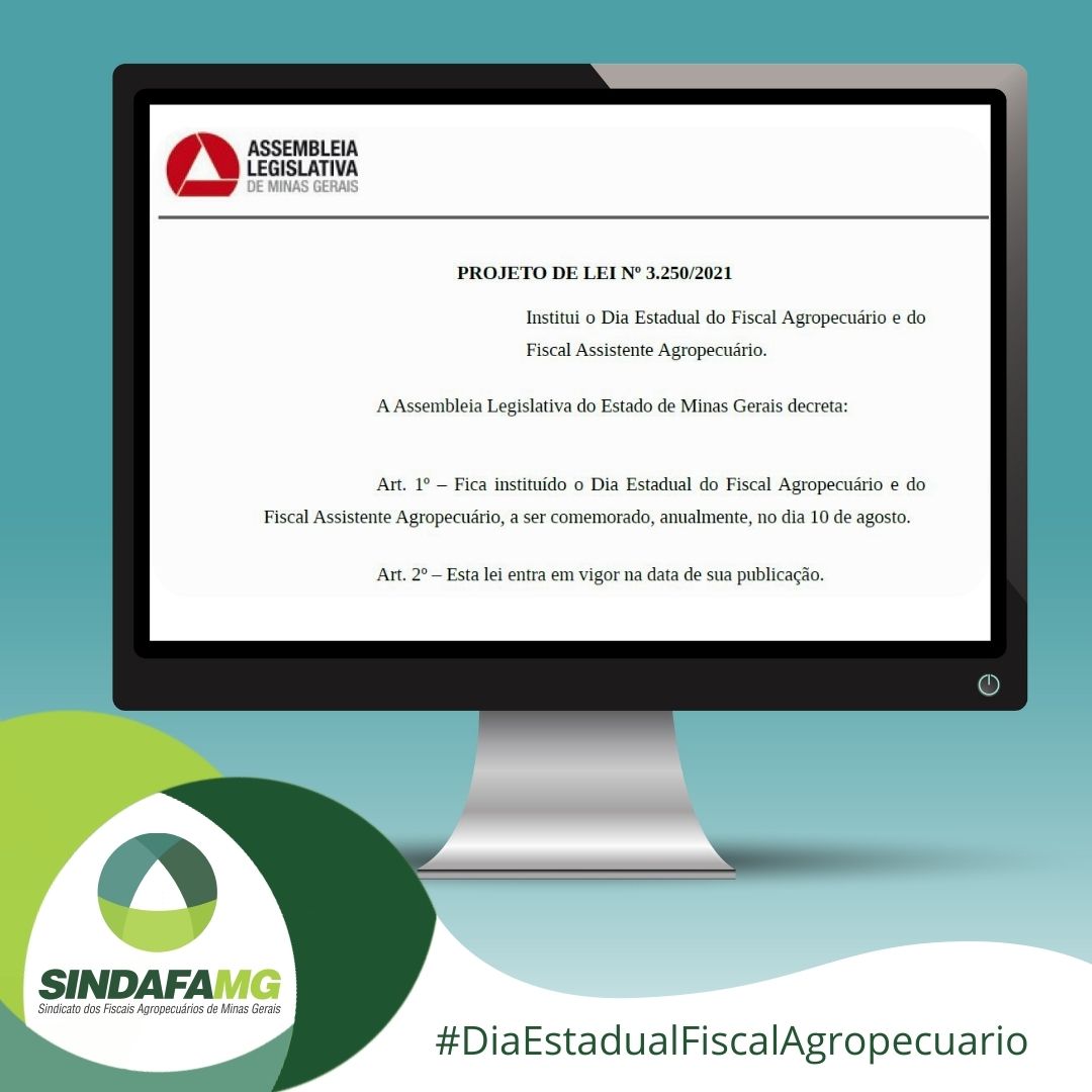Projeto de Lei que institui o Dia Estadual do Fiscal Agropecuário é protocolado na ALMG