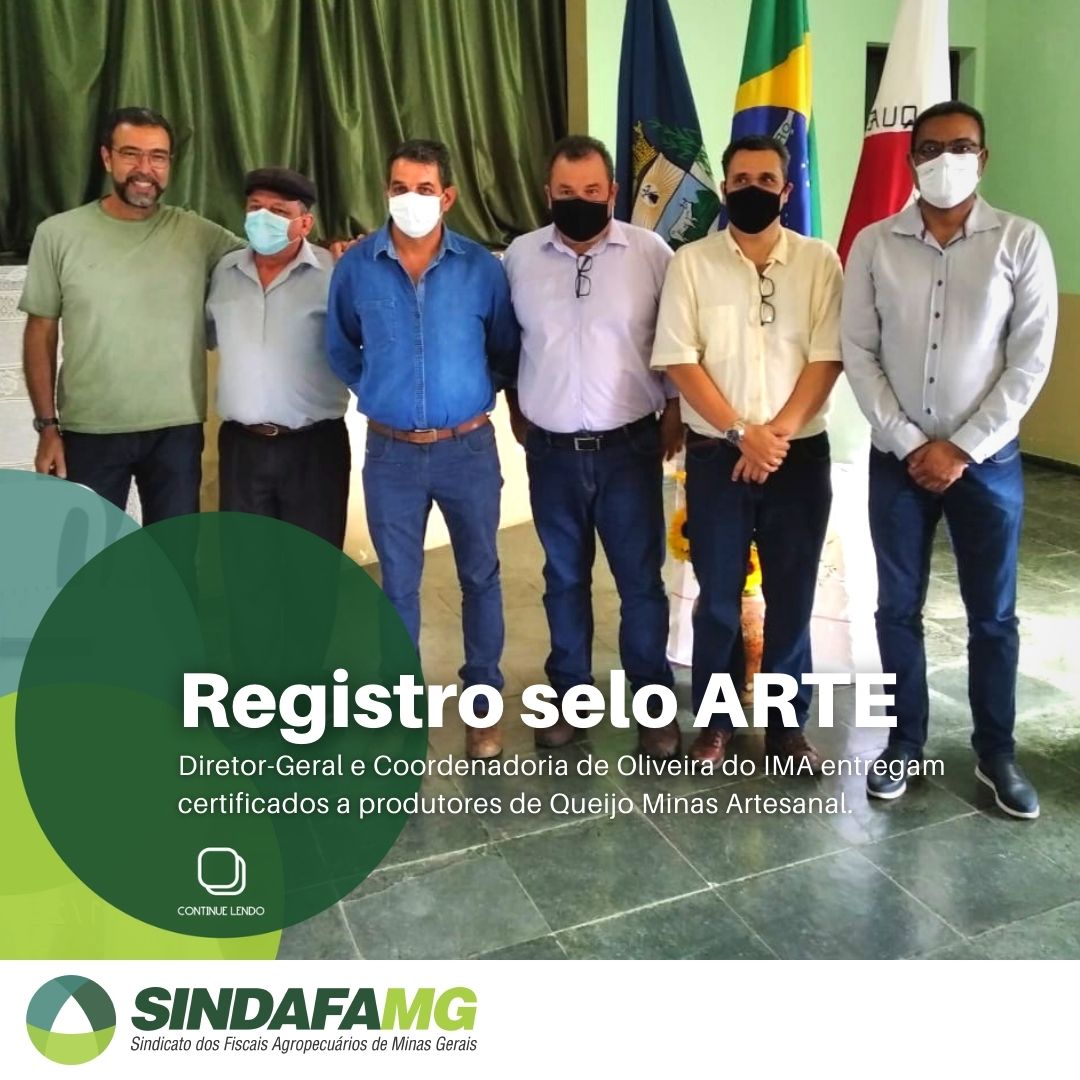 Coordenadoria de Oliveira do IMA entrega certificados a produtores de queijo minas artesanal