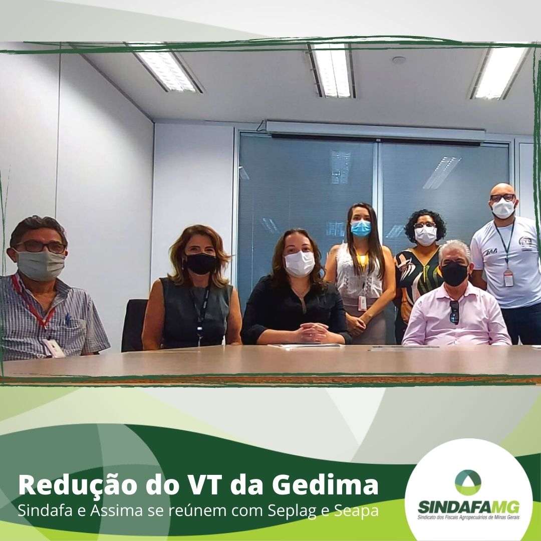 Sindafa-MG reúne-se com Seplag e Seapa para redução do VT da Gedima