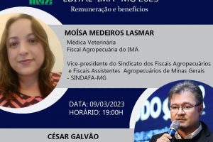 Representante do Sindafa-MG conversa sobre benefícios das carreiras de fiscais agropecuários em transmissão ao vivo