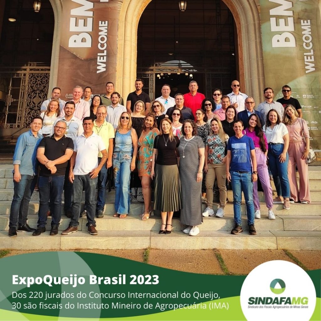 Fiscais representantes do Sindafa-MG compõem júri do Concurso Internacional da ExpoQueijo Brasil 2023 em Araxá