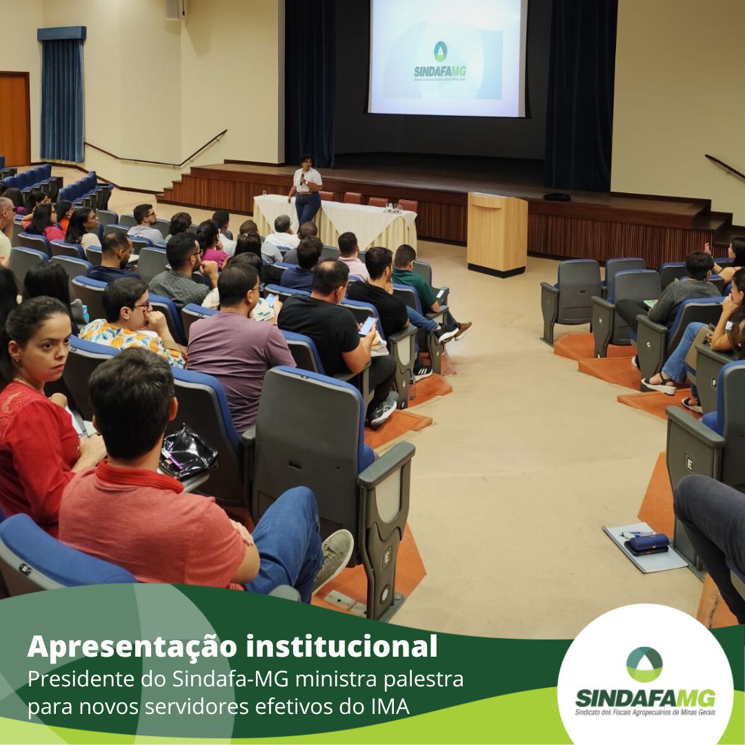 Presidente do Sindafa-MG ministra palestra para novos servidores do IMA