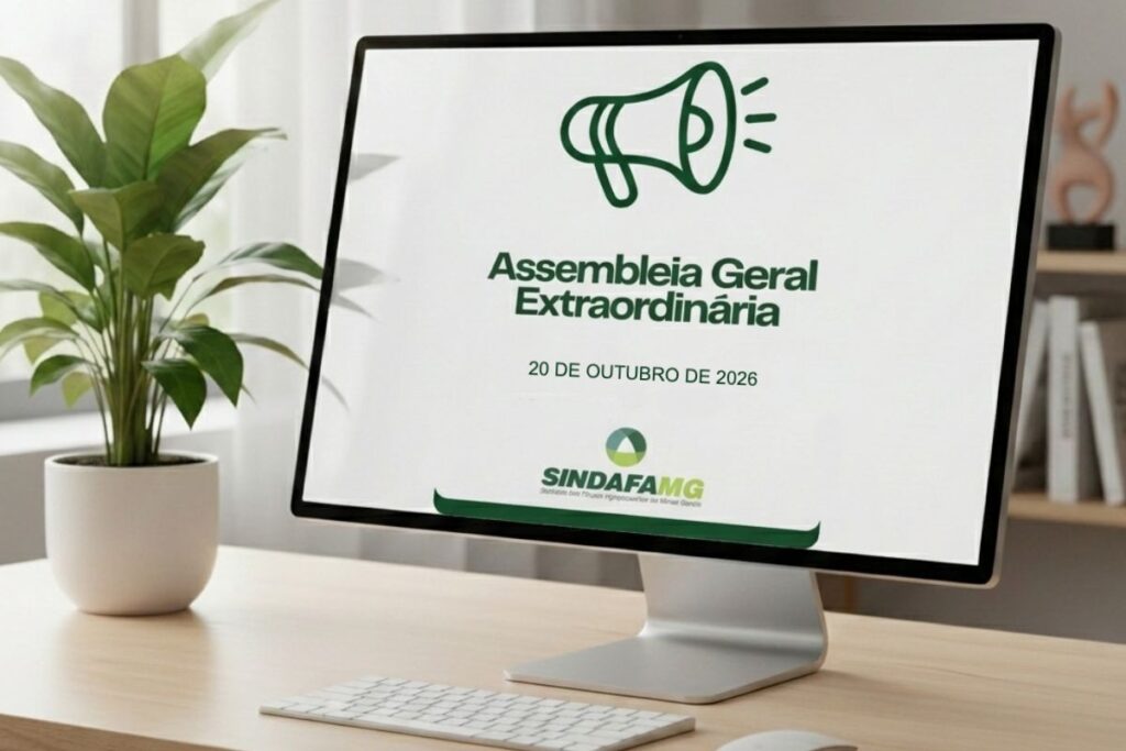Sindafa-MG convoca filiados para Assembleia Geral Extraordinária de 20 de outubro