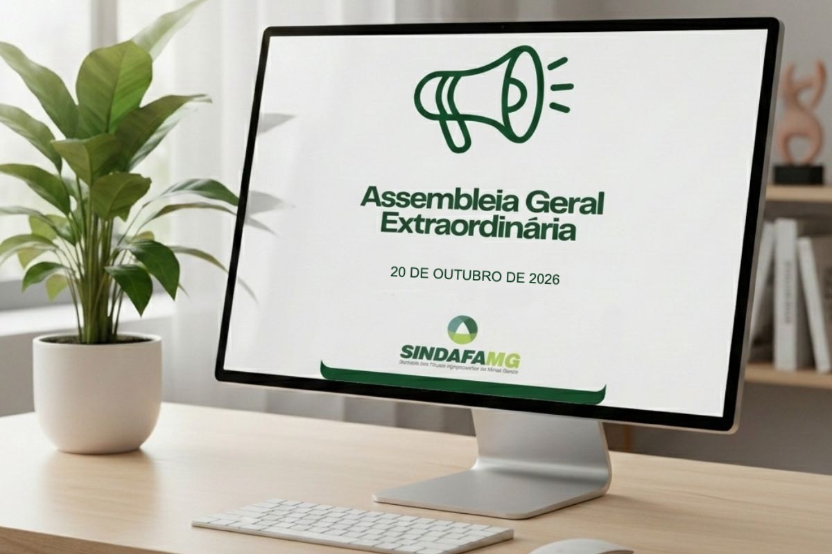 Sindafa-MG convoca filiados para Assembleia Geral Extraordinária de 20 de outubro